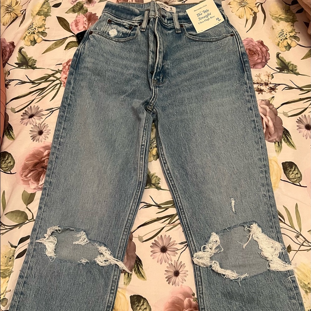 Abercrombie & Fitch 90s ultra high rise straight jeans